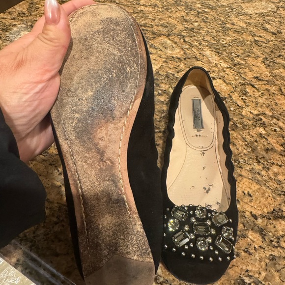 Prada ballet flat shoes Sz 39 USA Sz 9 - Picture 5 of 11